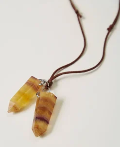 Collier Réglable Avec Pierres Pendantes
