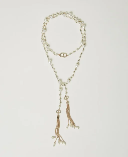 Collier Réglable Avec Pompons Pendants