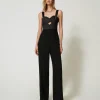 Combinaison En Satin Et Drap Avec Sequins