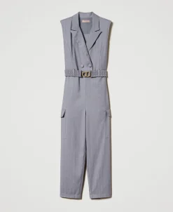 Combinaison Rayée Avec Ceinture