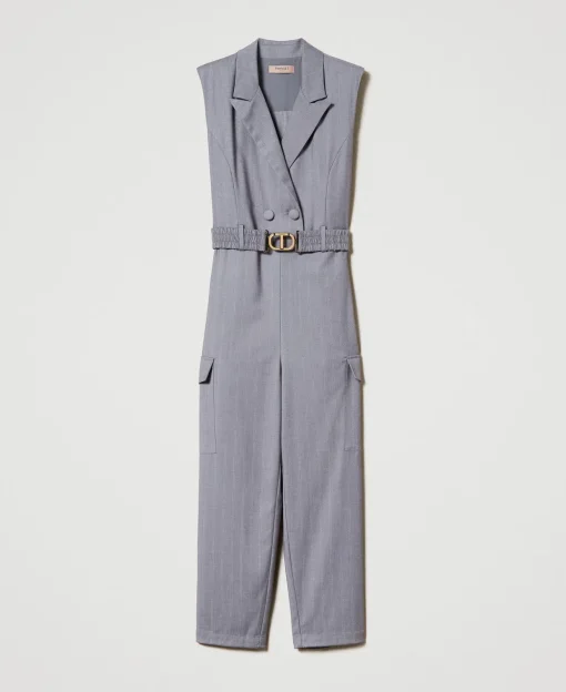 Combinaison Rayée Avec Ceinture