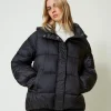 Doudoune En Nylon Jacquard Rayé