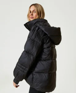Doudoune En Nylon Jacquard Rayé