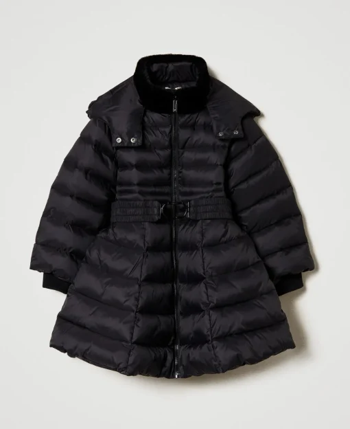 Doudoune Matelassée Avec Ceinture Oval T