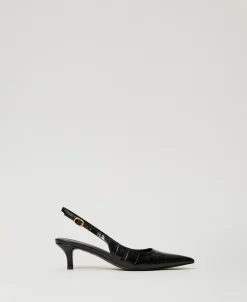 Escarpins Slingbacks Avec Imprimé Croco