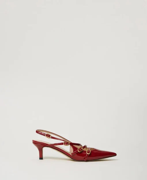 Escarpins Slingbacks Vernis Avec Brides