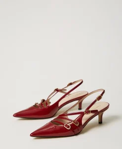 Escarpins Slingbacks Vernis Avec Brides