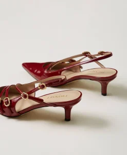 Escarpins Slingbacks Vernis Avec Brides