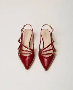 Escarpins Slingbacks Vernis Avec Brides