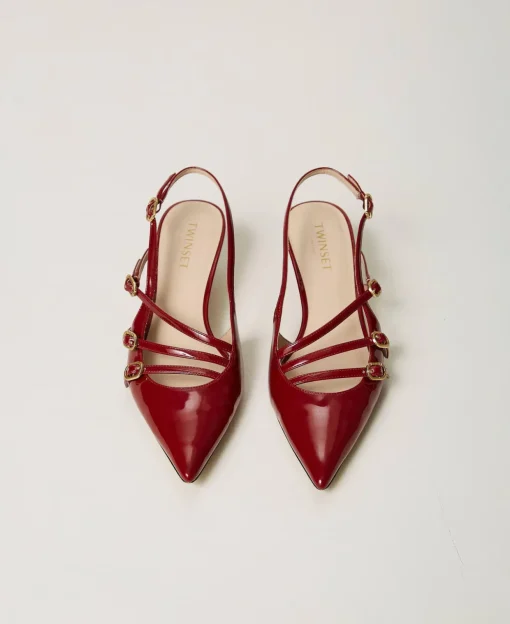 Escarpins Slingbacks Vernis Avec Brides