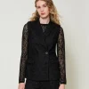 Gilet Croisé En Dentelle Macramé