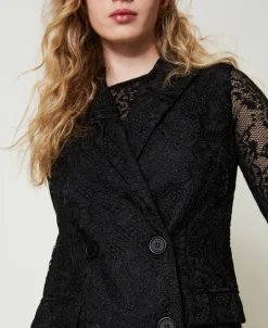 Gilet Croisé En Dentelle Macramé