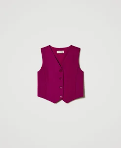 Gilet Droit Avec Boutons Assortis