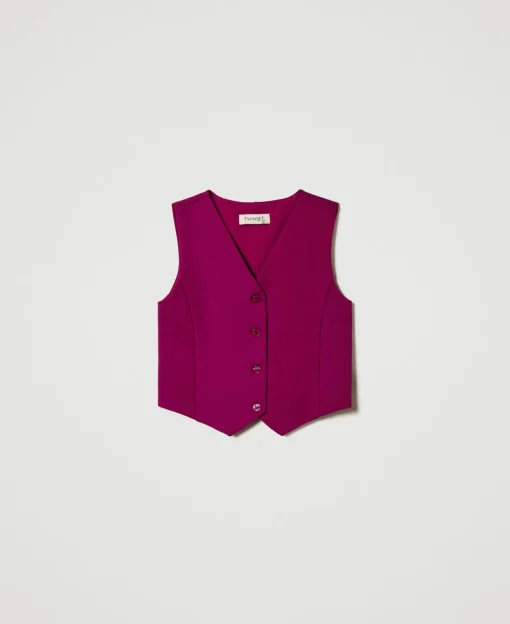 Gilet Droit Avec Boutons Assortis
