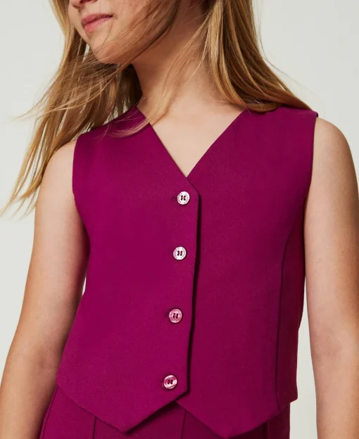 Gilet Droit Avec Boutons Assortis