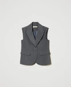 Gilet Droit En Flanelle