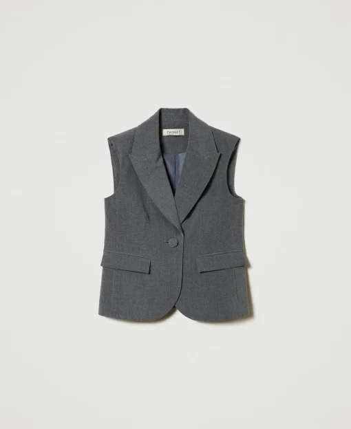 Gilet Droit En Flanelle