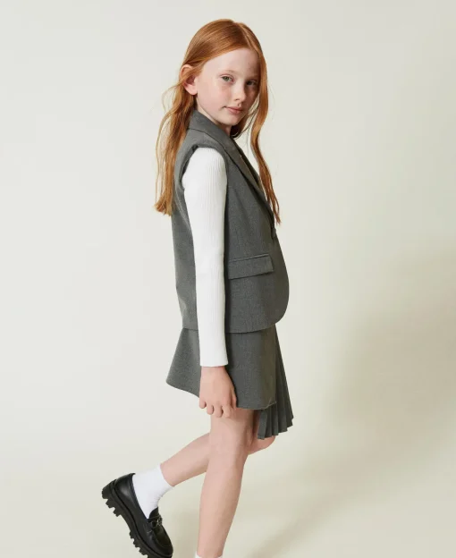 Gilet Droit En Flanelle