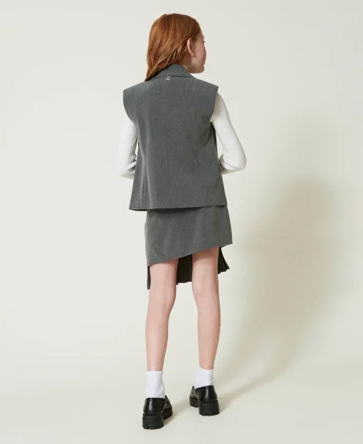 Gilet Droit En Flanelle