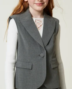 Gilet Droit En Flanelle