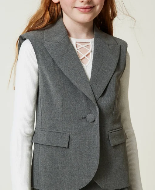 Gilet Droit En Flanelle