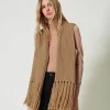 Gilet En Drap Avec Franges