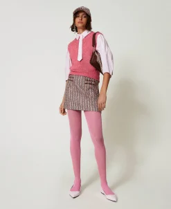 Gilet En Laine Mélangée Sans Coutures
