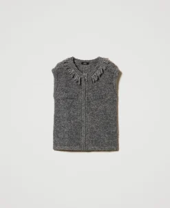 Gilet En Maille Bouclée Recyclée