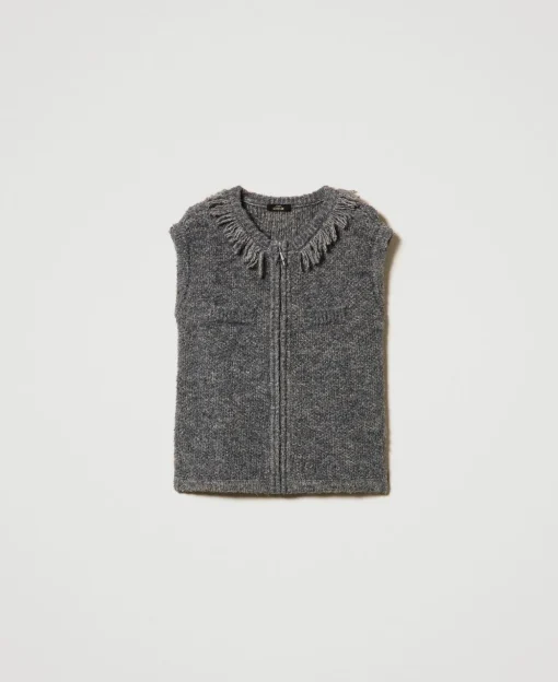 Gilet En Maille Bouclée Recyclée
