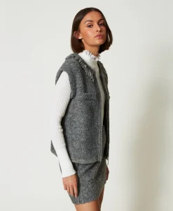 Gilet En Maille Bouclée Recyclée
