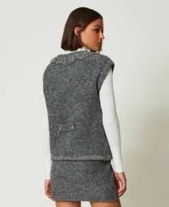 Gilet En Maille Bouclée Recyclée