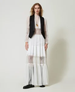 Gilet En Sergé De Laine Mélangée