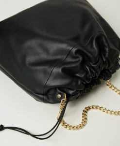 Grand Cabas En Cuir Avec Cordon De Serrage