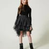 Jupe Avec Volants En Tulle Lurex