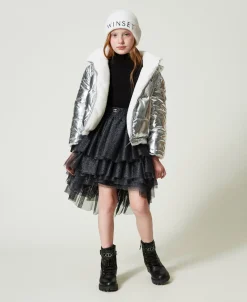 Jupe Avec Volants En Tulle Lurex
