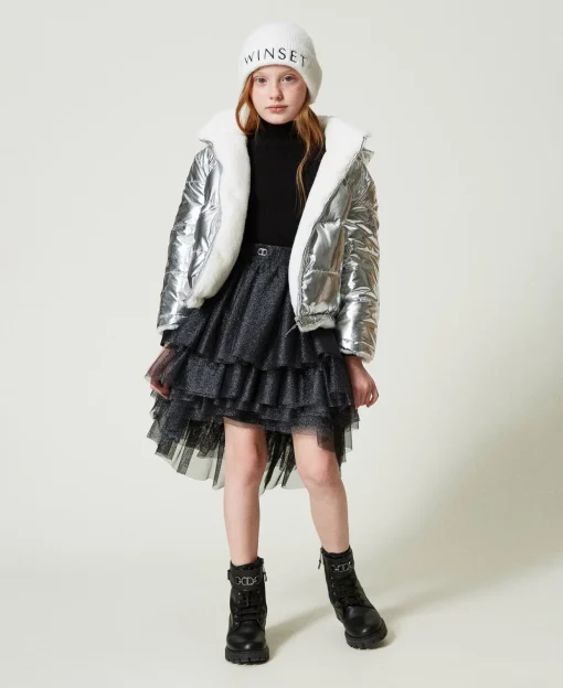Jupe Avec Volants En Tulle Lurex