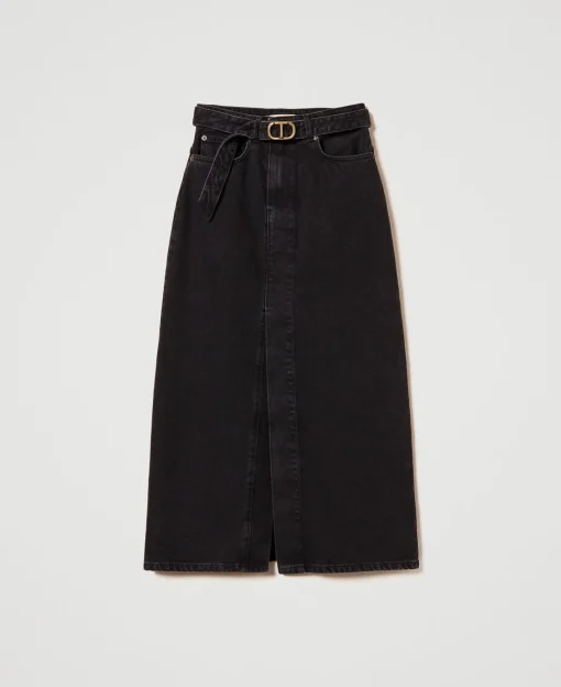 Jupe En Jean Avec Ceinture