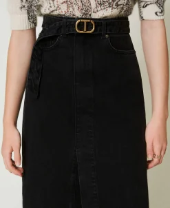 Jupe En Jean Avec Ceinture