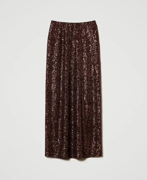 Jupe Longue Avec Sequins All-over