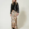 Jupe Longue En Satin Animalier