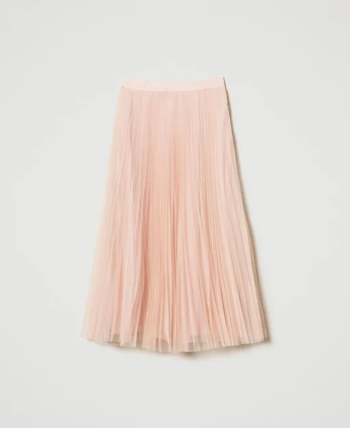 Jupe Longue En Tulle Plissé