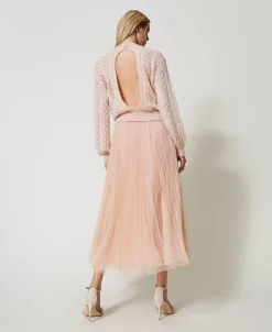 Jupe Longue En Tulle Plissé