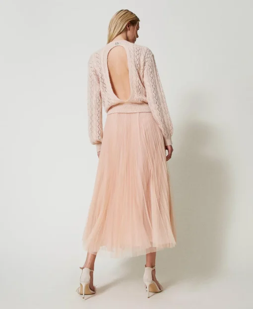Jupe Longue En Tulle Plissé