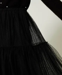 Jupe Longue En Tulle Plumetis