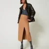 Jupe Mi-longue En Drap