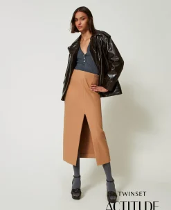 Jupe Mi-longue En Drap