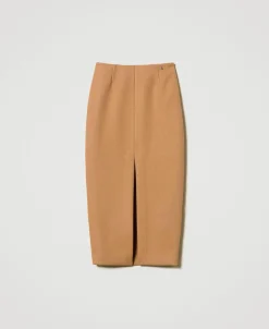 Jupe Mi-longue En Drap