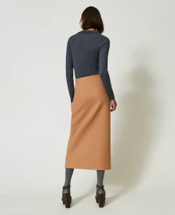 Jupe Mi-longue En Drap
