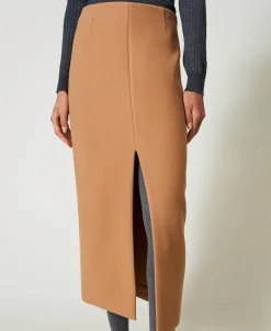 Jupe Mi-longue En Drap