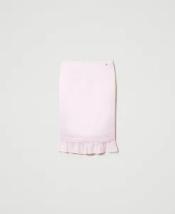 Jupe Mi-longue En Satin Duchesse